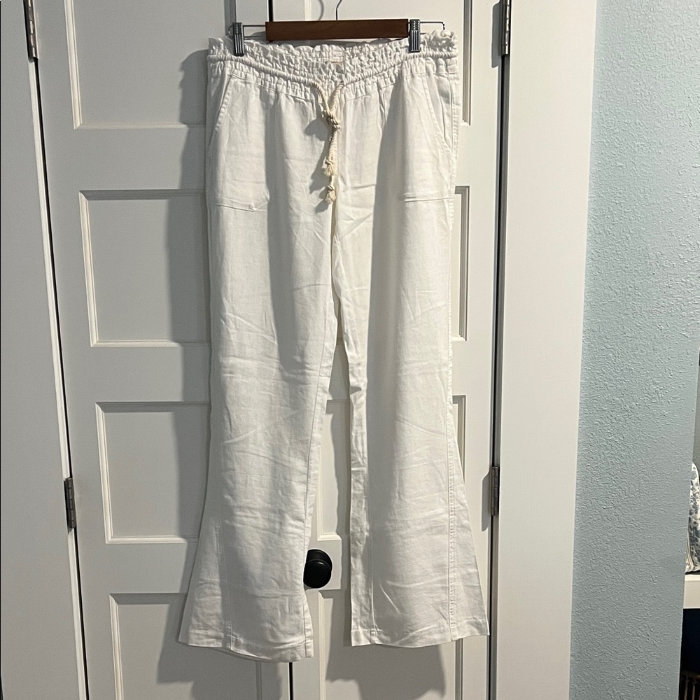 Roxy White Linen Pants